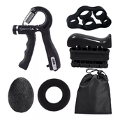 Hand Grip Ejercitador Ajustable 5 A 60 Kg Kit Todo En 1